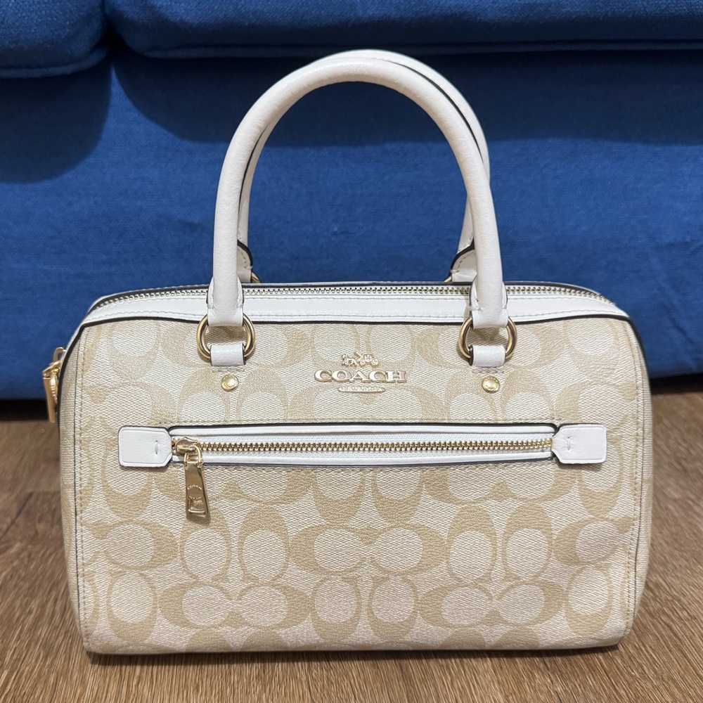 Coach Beige Signature Satchel